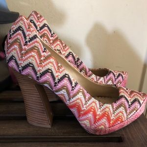 Naughty Monkey Funky Zig Zag Missoni like Heels